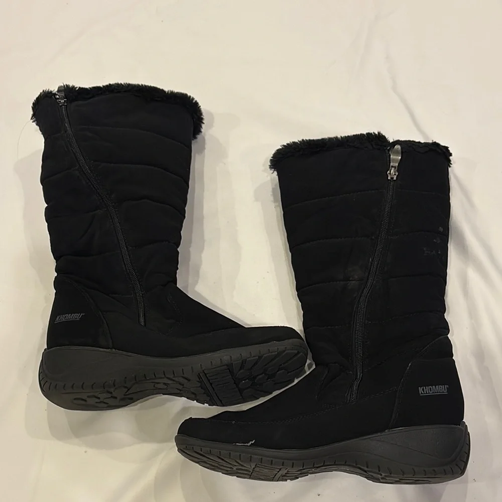 Khombu Women's Black Winter Boots
